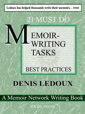 cover image of 21 Must-Do Memoir-Writing Tasks